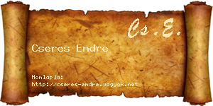 Cseres Endre névjegykártya